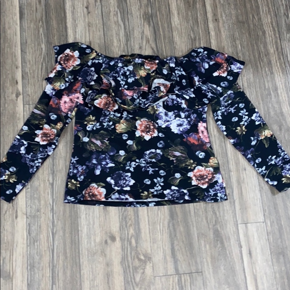Off the shoulder floral blouse